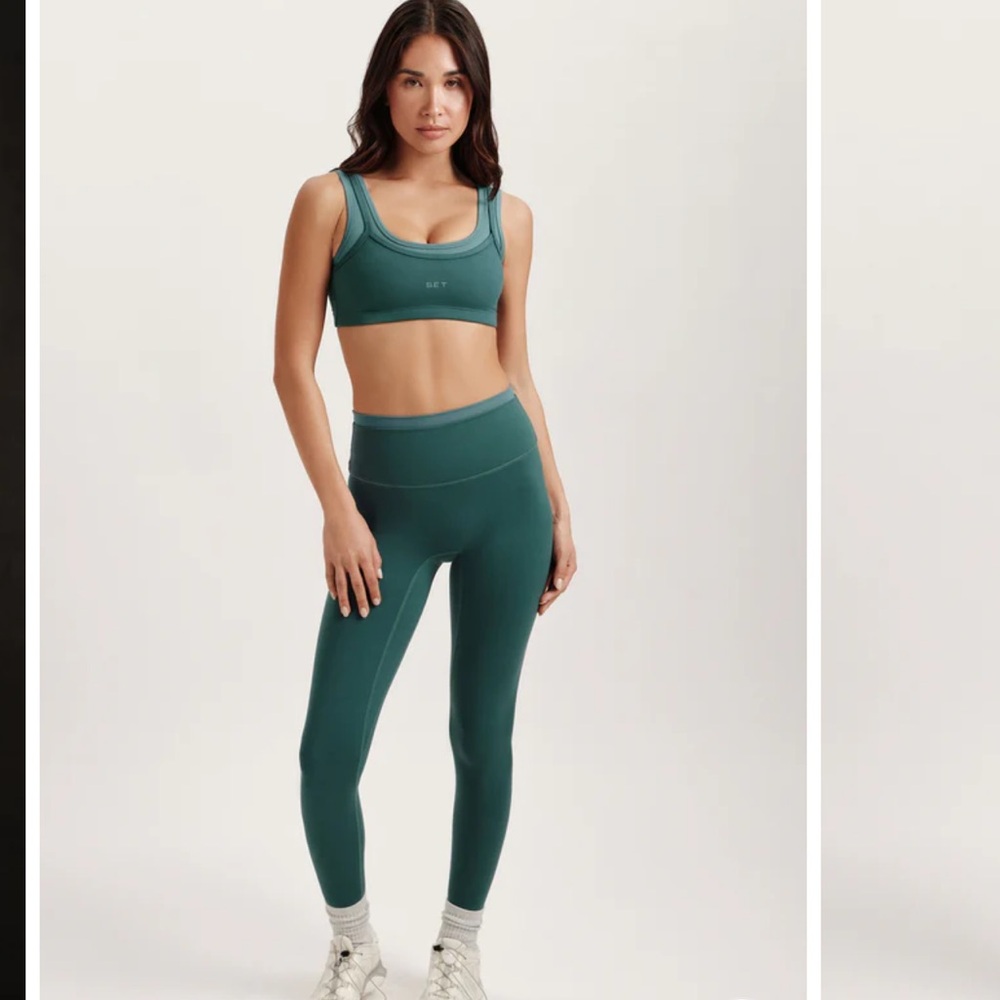 Set active Teal Sports Bra and Leggings Set Cloud Drop Formcloud